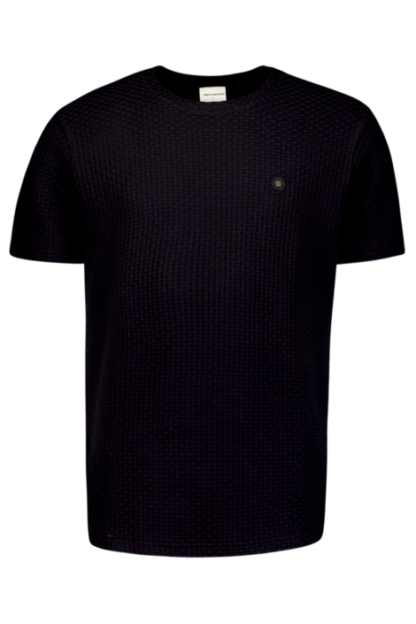 NO-EXCESS t-shirt crewneck relief jacquard bl